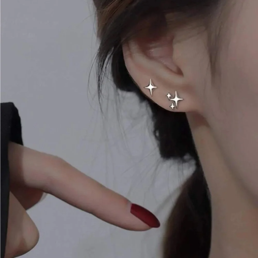 SILVER 3/$30 Star 2pc Stud Earrings